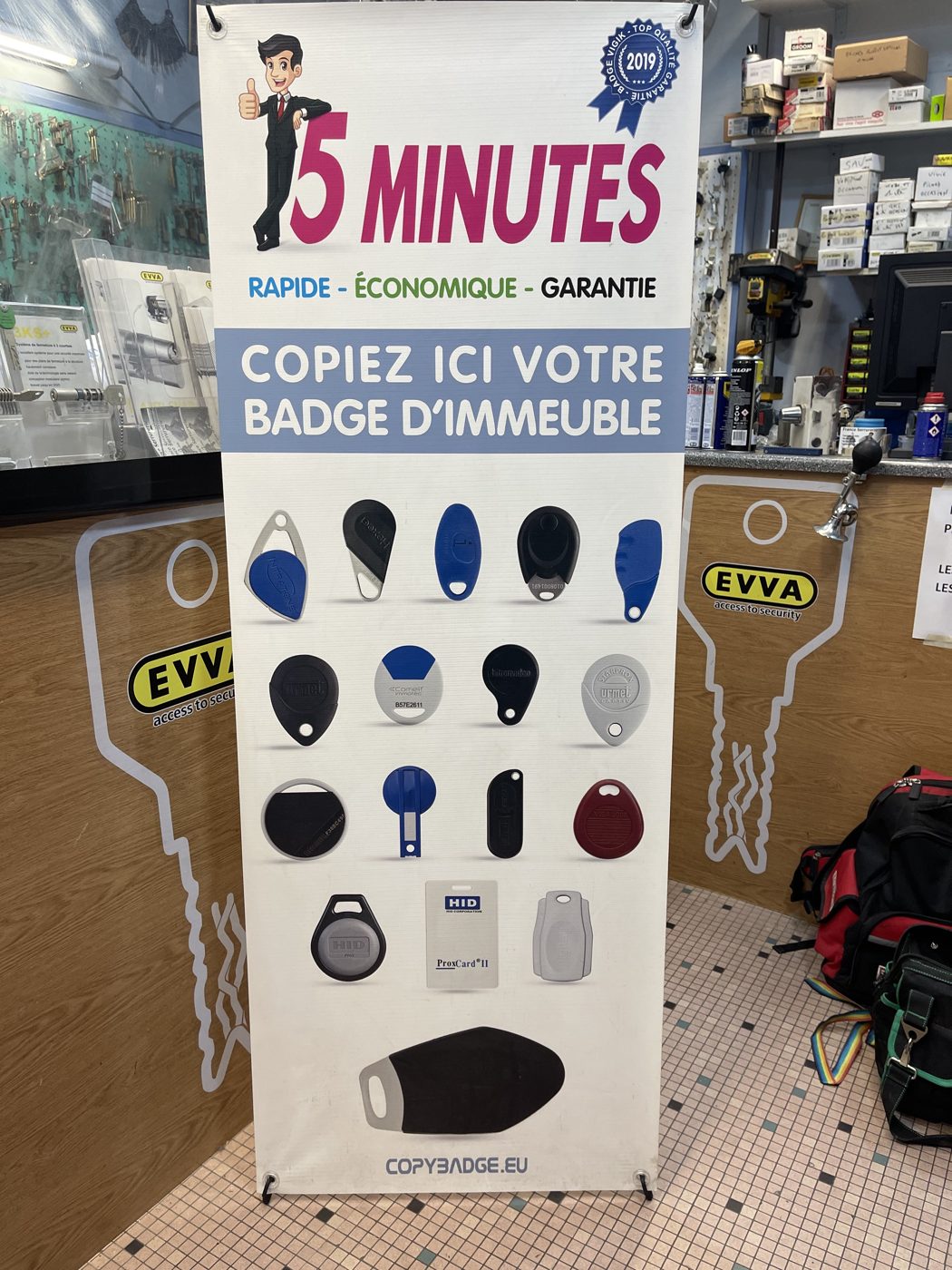 Service clé minute — copie de clés sur place